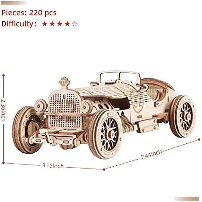 GRAND PRIX CAR MODEL KIT 3D PUZZLE CAR ASSEMBLY MECHANICAL CONSTRUCTION FOR CHILDREN, BOYS AND ADULTS - Image 2